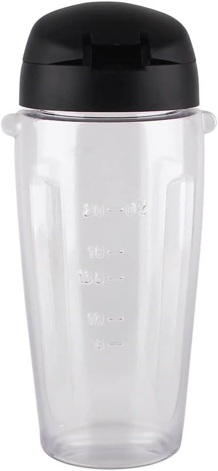 2PCS Replacement Parts Cups with Lids 20oz Smoothie Bottle ， Compatible with Oster Classic Series Blender
