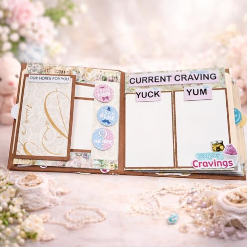 Image of Lavy'S Creations Handmade Scrapbook - Mom To Be Scrapbook- Pregnancy Journal Album