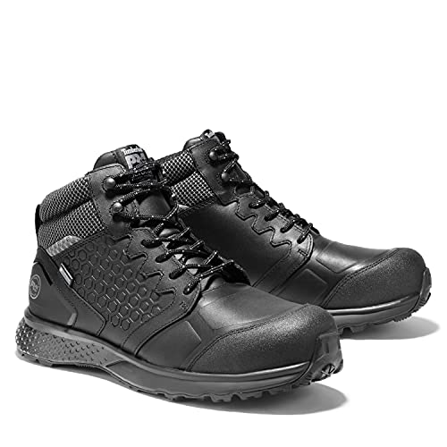 Timberland PRO Timberland PRO Men's Reaxion Mid Composite Safety Toe Waterproof Industrial Hiker Work Boot, Black/Grey-2024 NEW, 12M