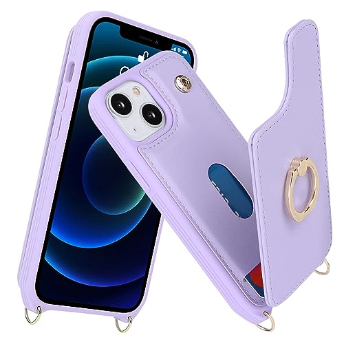 Lipvina Crossbody Wallet for iPhone 13 Mini Case with Strap-Purple by Lipvina - Used condition - Image 2