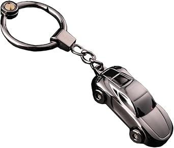 Gift set Creative Key Chain Car Keychain Flashlight with 2 Modes LED Lights 2 in 1 Car Key Chain Ring for Office