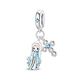 Vegaine Oración Santa Virgen Charm Festival Familiar Abalorios para pulseras Colgantes Regalo,Navidad,San Valentín,día de la madre para mujeres