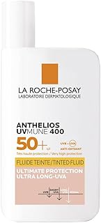 La Roche Posay Anthelios Invisible Fluid, Getönt UVMune 400 mit LSF50+, Sonnenfluid für empfindliche, zu Sonnenallergie neigende Haut, Mit Mexoryl und Netlock-Technologie, 50 ml