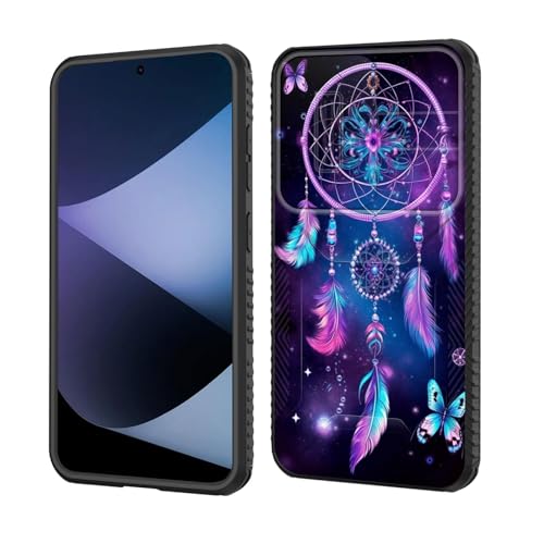 wiaekosef for Galaxy S26 Case Built in Slide Camera Lens Cover,Heavy Duty Shockproof Protection Dual Layer Case for Samsung Galaxy S26 6.3" 2026,Butterfly Dream Catcher