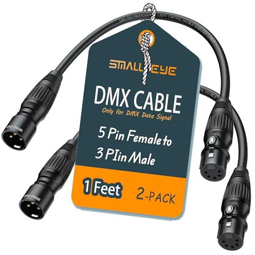 Câble DMX 5 broches vers 3 broches SMALL-EYE Premium adaptateur robuste pour console et lyre