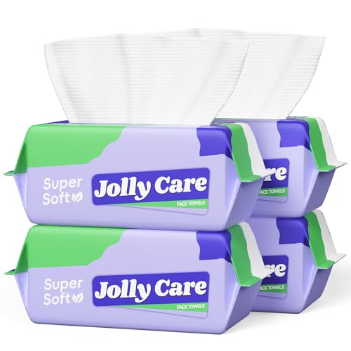 Jolly Care �t�F�C�X�^�I�� �g���̂� �t�F�C�X�^�I�� �g���̂� �\�t�g �g���̂ăt�F�C�X�^�I�� ���C�N���Ƃ��p ����t�F�C�X�^�I�� �����p �N�����W���O �X�L���P�A 7.8�C���` x 7.8�C���` 80�� (4�p�b�N)