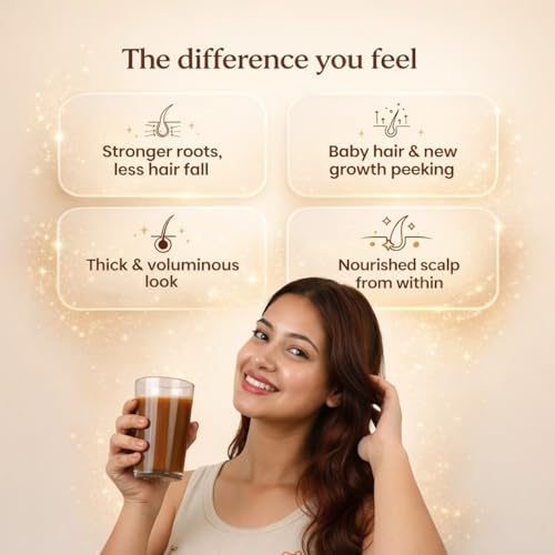 Image of The Wellness Shop 18 Herbs Hair Growth Juice 500ml | Ayurvedic Herbal Drink with Bhringraj Amla Noni Vitamin C | Helps Hair Fall Control, Supports Strong Roots | Natural Scalp Care Pack for Women Men