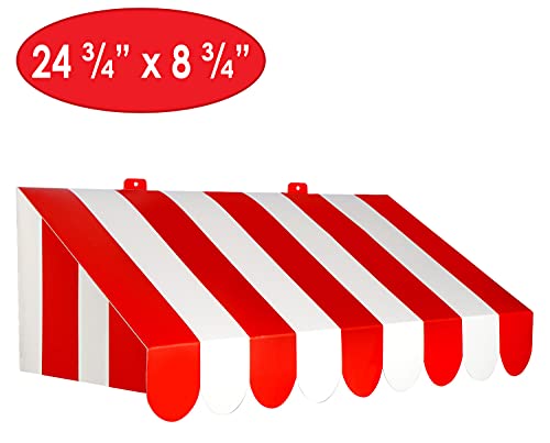 image for Beistle 3-D Red and White Awning Wall Decorations - 2-Pack Cardstock C