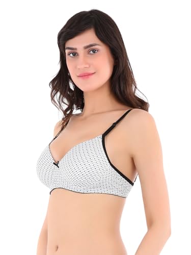Image of Clovia Padded Non-Wired Printed Multiway T-Shirt Bra