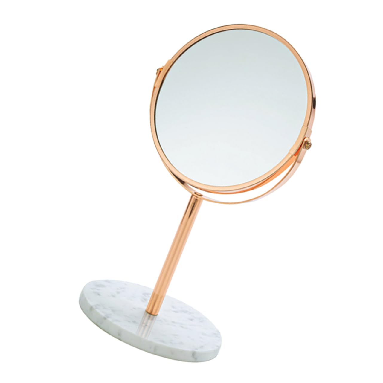 Healeved Beauty Makeup Mirror Double Sided Tabletop Vanity Mirror with Magnification Elegant Marble Base Stylish Design for Countertops and Dressing Tables