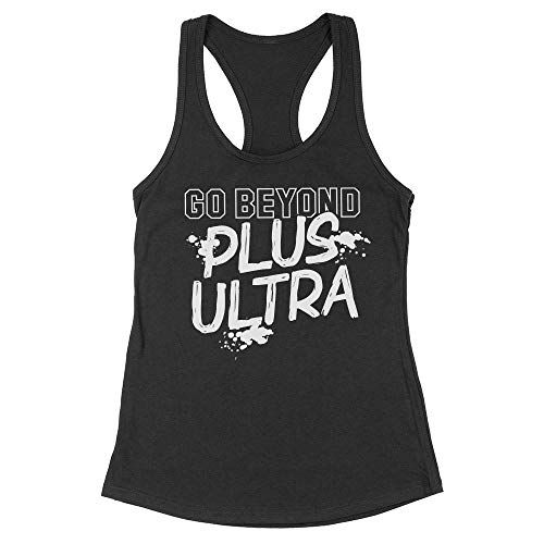 Go Beyond Plus Ultra My Hero Tank Top Fitted Racerback Women's X-Large Black