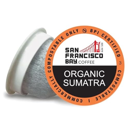 Image of San Francisco Bay Compostable Coffee Pods - Organic Sumatra (80 Ct) K Cup Compatible including Keurig 2.0, Medium Roast