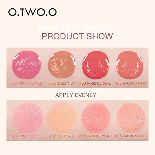 COSLUXE O TWO O Velvet Liquid Blush,Face Blusher,Long-lasting Makeup Blush,15g (03-ROSE BENGAL) - Image 3