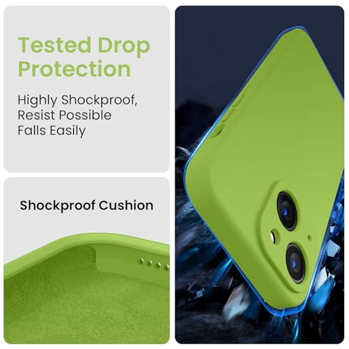 Image of FireNova Designed for iPhone 15 Plus Case, Silicone [Camera Protection] Case, Soft Anti-Scratch Microfiber Lining Inside, 6.7 inch, Sprout Green