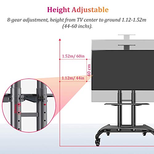 Soporte Universal Rodante Ajustable para TV de Piso miniatura 4