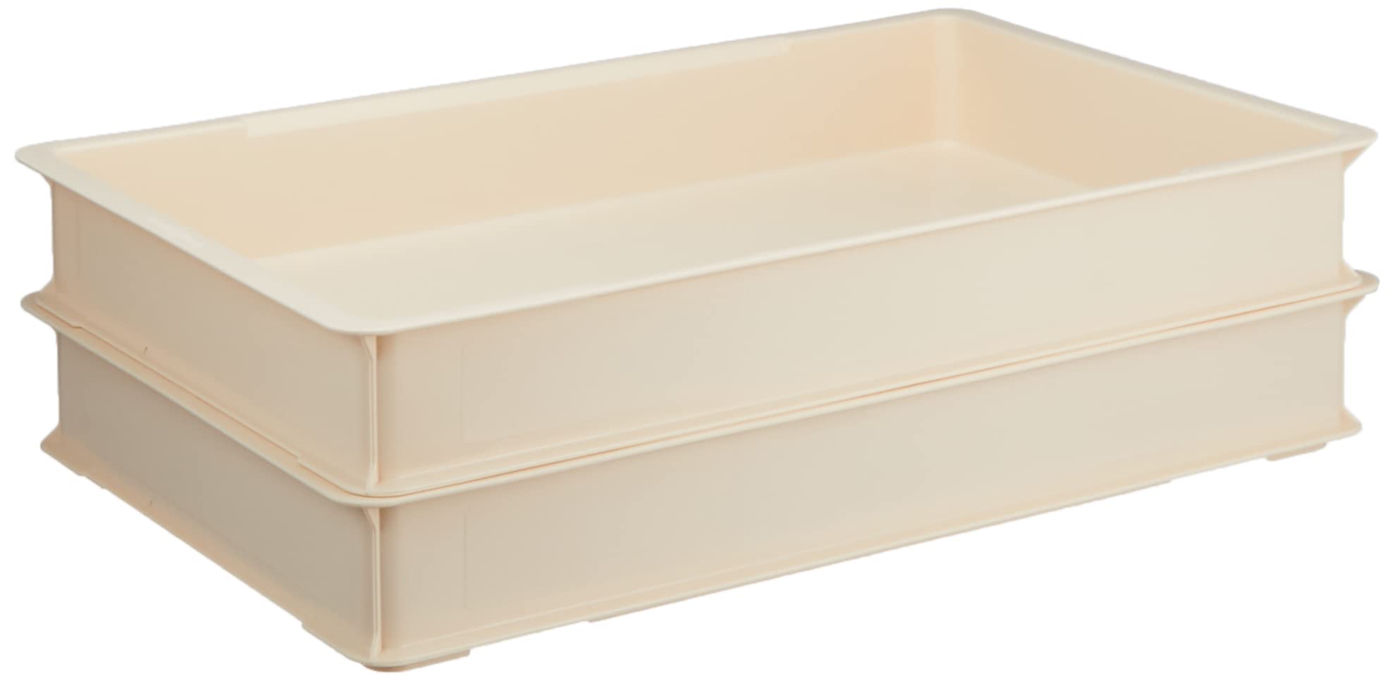 Shinki Gosei Dragonfly Commercial Food Container, Food Tray, Mochi Box, 4.5 gal (12.6 L), Main Body, 2 Pieces, Lid, 1 Set, Ivory, Width 22.6 x Depth 13.8 x Height 3.1 inches (57.5 x 35 x 8 cm), Made