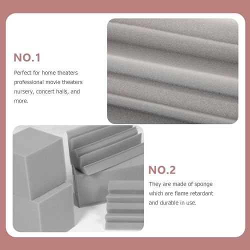 Mousse acoustique d'angle pour isolation sonore et traitement du bruit en studio - 16pcs - 7