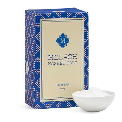Melach Kosher Salt - 500g | Fine Sea Salt | All-Natural, Mineral-Rich Kosher Salt | Versatile for Cooking, Baking & Beyond