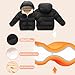 CYTAFE Toddler Winter Jackets with Hooded Cotton Warm Lined Coat Baby Boys Girls Windproof Outwear Clothes Black 3-4T