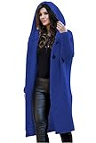  Lsecret Damen Strickjacke Mantel Wolle Mohair Neu 36 38 40 (Royalblau)