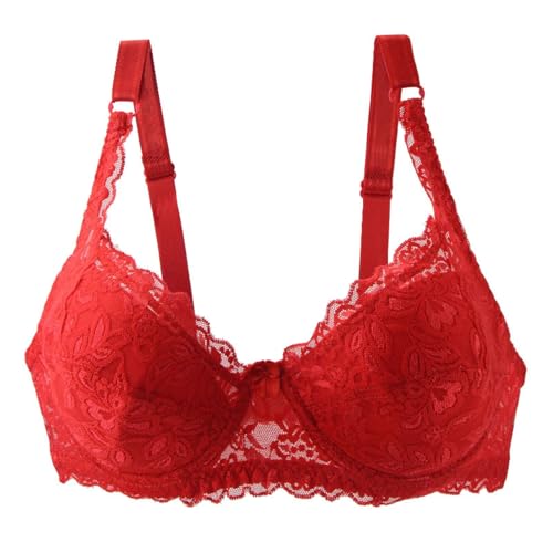 Angebote des Tages Sale Nahtloser Minimizer BH Ohne Buegel Skiny 100 H Spitze Große Brüste Stütz Mit Vorderverschluss Bustiers Für Damen Größen Tshirt Dessous Schleife Breiten Rücken