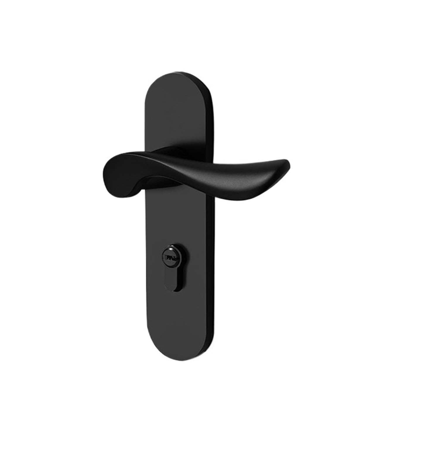 Poignée de porte magnétique noire pour chambre et maison en bois