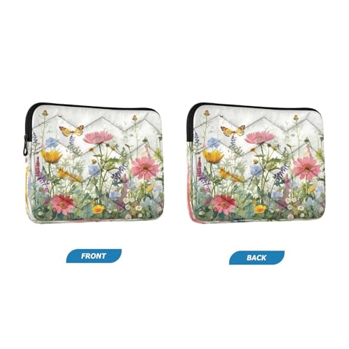 Funda para portátil con diseño mariposas flores 13-14 pulg miniatura 2