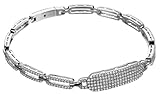  ORPHELIA - Pulsera de Plata de Ley con circonita (19 cm)