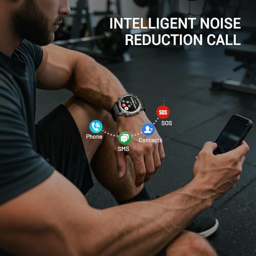 Image of 2026 AI Smart Watch with Standalone GPS & Offline Maps, 5ATM Waterproof, 1.43 inch AMOLED, 21-Day Battery, 178 Sports Modes, Compass, Heart Rate /SpO2 /Stress /Sleep Monitor, for Android iOS Men Women Black