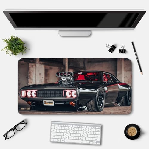Image of Extended Gaming Mouse Pad for Desk (23x11.5 Inch) - Large Mouse Pad for Office & Home | Non-Slip Rubber Base, Smooth Surface Desk Mat for Laptop, Keyboard & Mouse (Sports Car Edition) (Print 16)