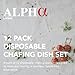 Alpha Living 12 Pack - Disposable Chafing Dish Buffet Set, Welded Body Food Warmers for Parties, 2hr Fuel Cans Complete Set, Half Size Pans, Warming Trays