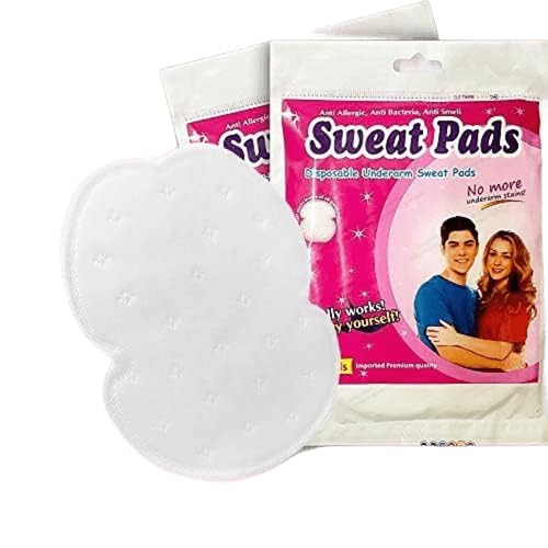 Underarm Sweat Pads Disposable for Men & Women | Cotton Armpit Sweat Absorbing Pads | Anti-Allergic, Anti-Bacterial, Deodorizing & Breathable (Pack of 1 (10 Pads))