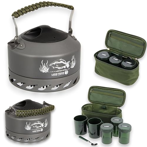 NGT 1.1 LITRE GUN METAL ALUMINIUM KETTLE BOLLITORE CARPFISHING - Foto 8