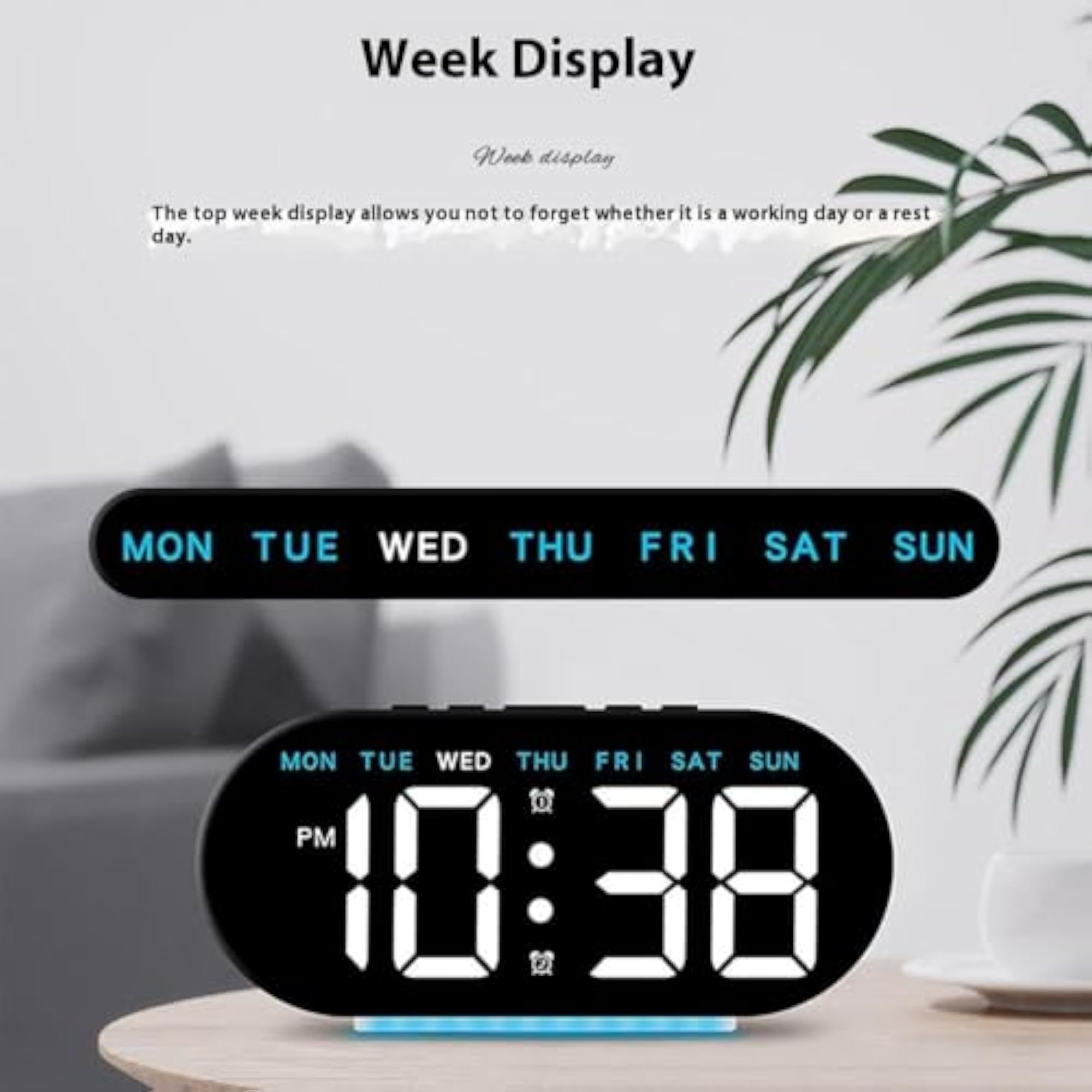 Multifunctional LED Digital Alarm Clock with Ambient Light