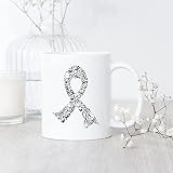 NA Mélanome Cancer Combat Guerrier Espoir/Tasse/mélanome Cancer survivant Cadeau/mélanome Cancer Sensibilisation Tasse/Tasse Ruban Noir