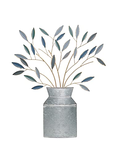Hosley Metal Dimensional Wall Art Vase- 24" High. Ideal Gift for Weddings, Special Occasion, Home Decor, Party, Spa, Votive/LED Gardens, Home Office O9