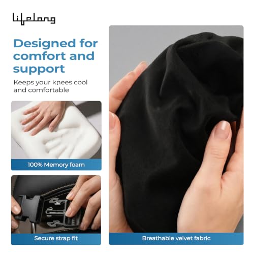 Image of Lifelong Car Neck Pillow for Driving | 100% Memory Foam Headrest Cushion, Cervical Neck Pain Relief | Ergonomic Support, Adjustable Strap, Breathable Washable Cover & Universal Car Fit (LLNR01)
