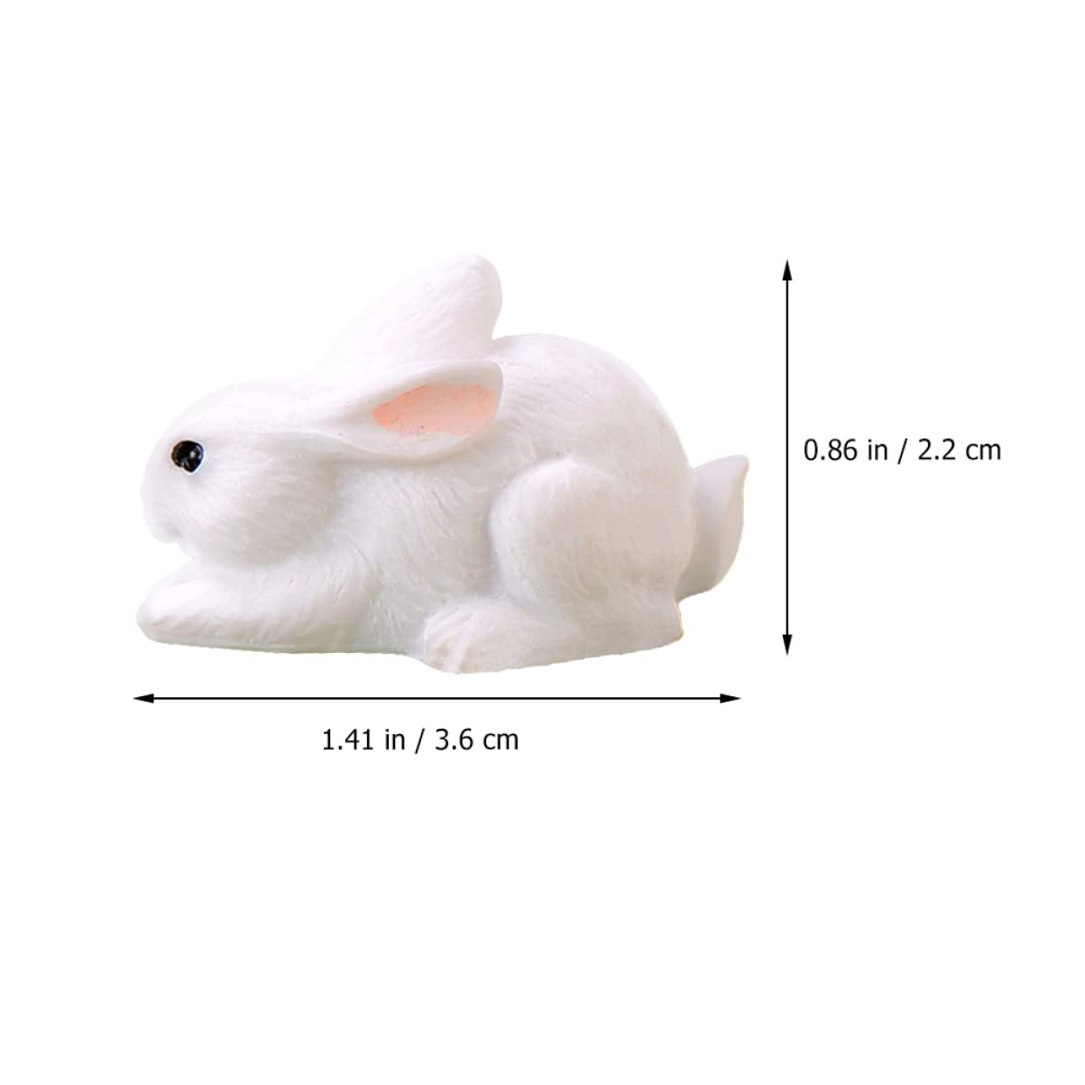 PRETYZOOM 2 Sätze Mikrolandschaftsdekoration Hasenfiguren Animal Figures Easter Bunny Gartendekoration Ostern Tischdeko Bonsai-Ornament Mikro-landschaftsschmuck Kunstharz 15 Stück * 2