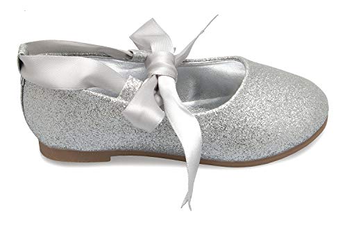Olivia K Girls Adorable Ballerina Mary Jane Flats Ribbon Tie Shoes3