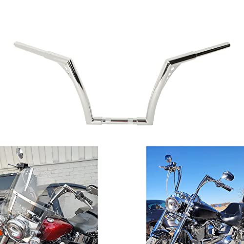 Xfmt 452 Motorcycle Chrome 1 1/4 Inch Fat 12 Inch Rise Ape Hanger Handlebar For Harley Softail Flst Fxst Sportster Xl Touring Road King Flhr thumb #6
