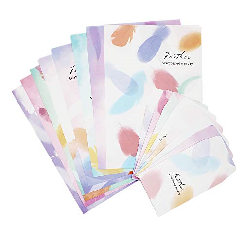 Stationary Paper and Envelopes Set, 72 PCS Stationary Set for Women Cute Stationary Writing Stationery Paper with 24 Envelope(3.6 x 5.7 inch) - 48 Letter paper (7.6 x 11 inch) With Tape.