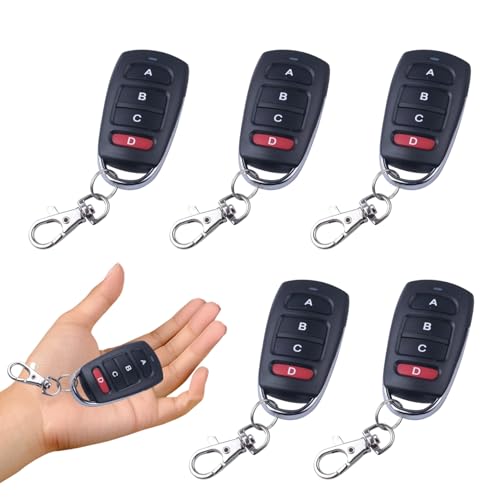Télécommande de garage lot de 5 bips 433 MHz avec duplicateur porte-clés intégré - 5