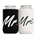 Mr. and Mrs. Neoprene(Front/Back Print) Wedding - Black and White Can Cooler and Bottle Beer,Great Gift For Wedding Gifts - Engagement Gifts - Anniversary Gifts - Bridal Shower By QualityPerfection
