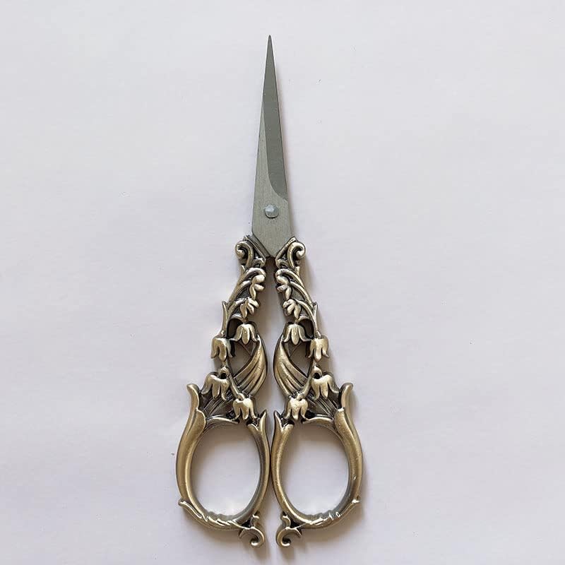 Miniatura 7 de Tijeras de costura de estilo retro floral de 5.9 in, tijeras de costura para bordado, tijeras de sastre retro, tijeras antiguas para herramientas de