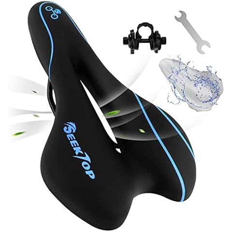 Bike Bicycle Saddle Seat Comfortable Memory Foam Waterproof Bike (Blue) Cover