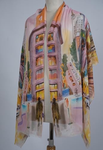 Image of VIC Cotton Modal Digital Print Scarf for Women | Digital Print Designer Stole | Soft Lightweight Luxury Wrap | Premium Cotton Modal Blend | 55 x 170 cm | VIC-SM-DP5517
