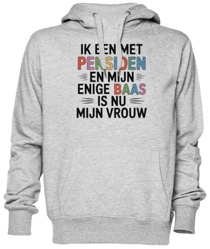Sweat à capuche gris imprimé pour retraite jersey unisexe confortable