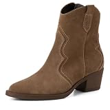 Tamaris Bottines élégantes Western 1 25702 41 pour femme, noires, marron, 38 EU