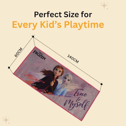 Image of Athom Living Disney Frozen Runner Carpet 2x4.5 Ft, Soft Printed Mat with Anti-Skid Backing, Durable Washable Runner for Kids Bedroom, Play Area & Playroom Decor