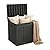 Mars Villa Deck Box, 31 Gallon Resin Indoor and Outdoor Storage Box Waterproof for Patio Furniture Cushions, Pool Supplies, Gardening Tools, Weatherproof and UV Resistant (Black)